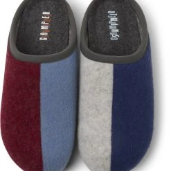 Camper Hausschuhe " Wabi Twins " In Dunkelblau / Burgund -camper shop camper hausschuhe wabi twins in dunkelblau burgund 2