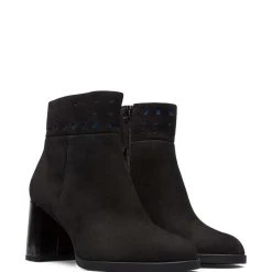 Camper Leder-Stiefeletten In Schwarz