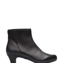 Camper Leder-Stiefeletten In Schwarz