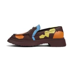 Camper Mokassins " Walden Twins " In Bordeaux/ Mehrfarben