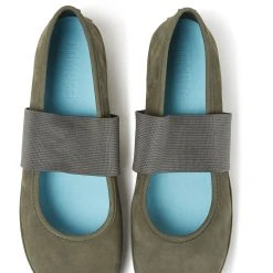 Camper Riemchenballerinas " Right Nina " In Dunkelgrün -camper shop camper riemchenballerinas right nina in dunkelgrun 2