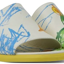 Camper Sandalen " Dina Twins " In Gelb / Weiß -camper shop camper sandalen dina twins in gelb weiss 1