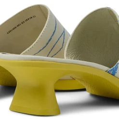 Camper Sandalen " Dina Twins " In Gelb / Weiß -camper shop camper sandalen dina twins in gelb weiss 3