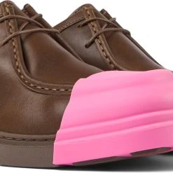 Camper Schnürschuhe " Junction " In Dunkelbraun / Rot -camper shop camper schnurschuhe junction in dunkelbraun rot 1