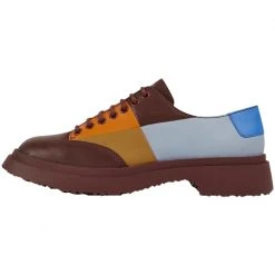 Camper Schnürschuhe " Walden " In Burgund / Hellblau