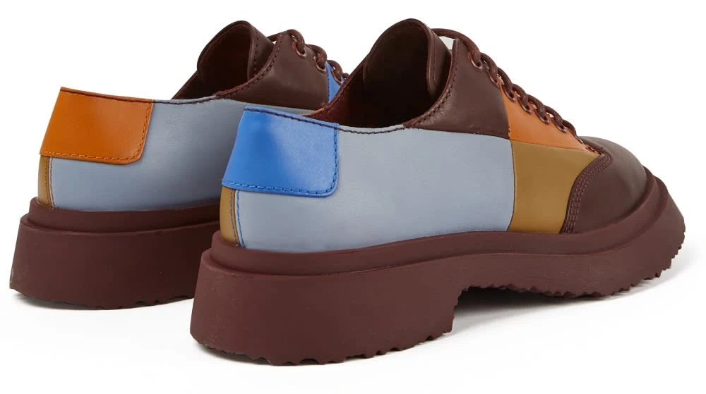 Camper Schnürschuhe " Walden " In Burgund / Hellblau 6 Camper Schnürschuhe " Walden " In Burgund / Hellblau – Bild 4